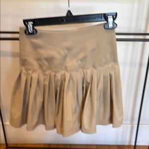 Tan Pleated Skirt